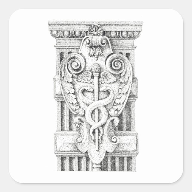 Stickers Carré CADUCEUS (Devant)