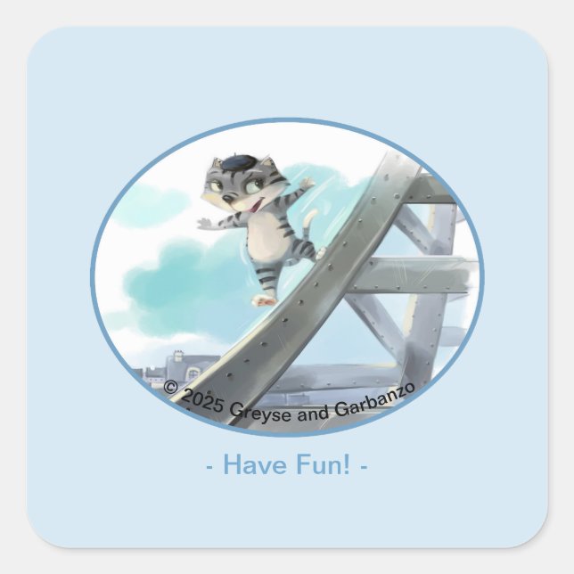 Stickers Carré Classic Tour Eiffel - Dreams (Devant)