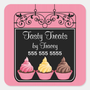 Stickers Carré Cupcake Bakery