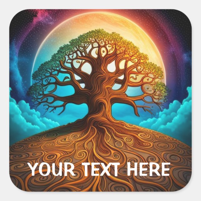 Stickers Carré de l'arbre de vie (Devant)