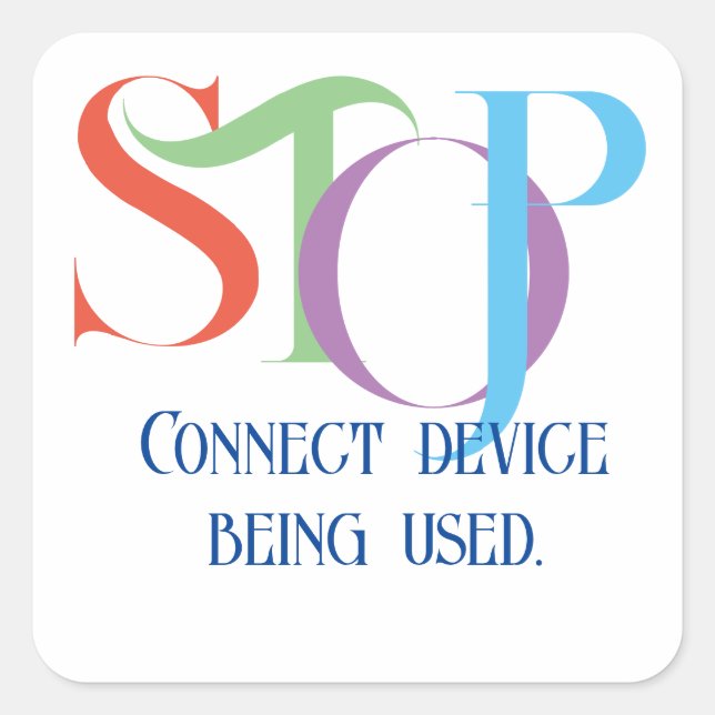 Stickers Carré du concentrateur d'oxygène et du ét (Devant)