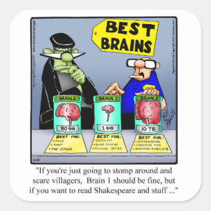 Stickers Carré Halloween drôle