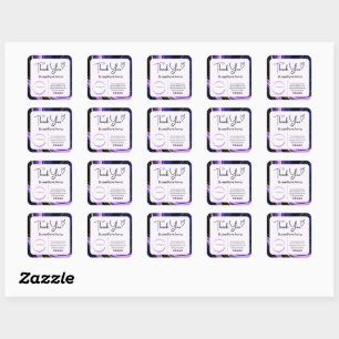 Stickers carré Merci d'affaires - Design en marbre