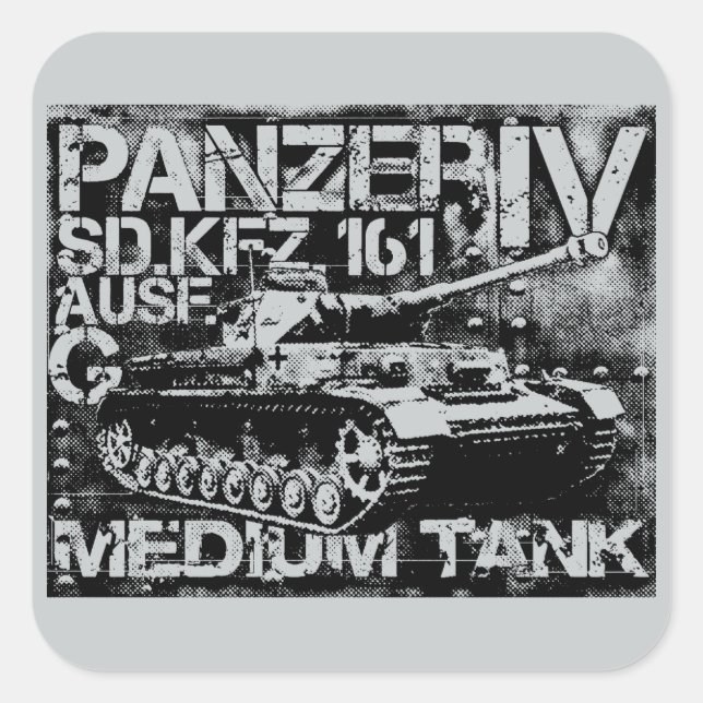Stickers Carré Panzer IV (Devant)