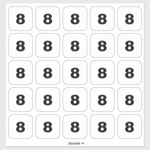 Stickers Carré personnalisable noir sur blanc