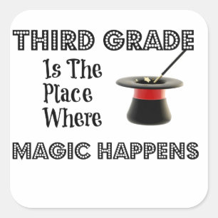 Stickers carré TroisièmeGradeMagic