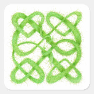 Stickers Carré VERT CELTIC KNOT