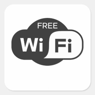 Stickers Carré Wifi Gratuit