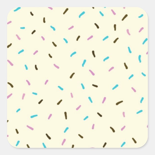 Stickers Carrés à arrosage doux (crème vanille) (Devant)