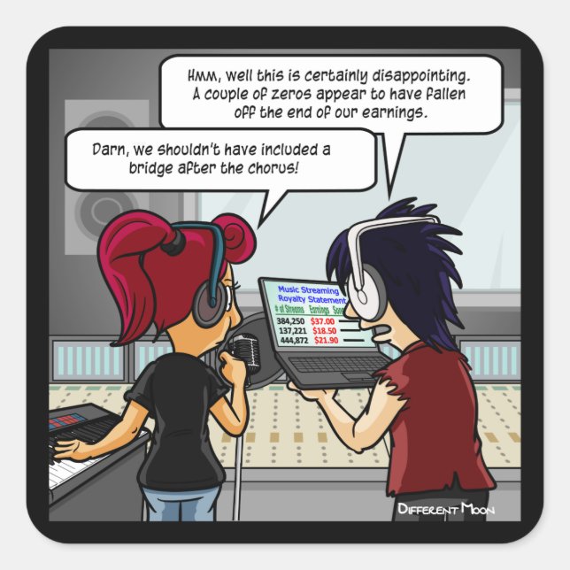 Stickers Carrés amusants Pourcentage (Devant)