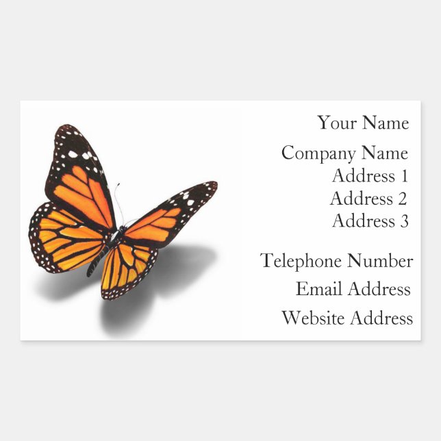 Stickers carte de visite Papillon (Devant)