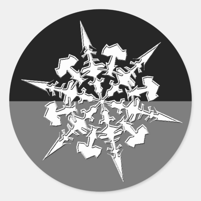 Stickers Cartes de fin de année design Snowflake (Devant)