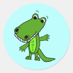 Stickers Cartographie de l'Alligator mignon