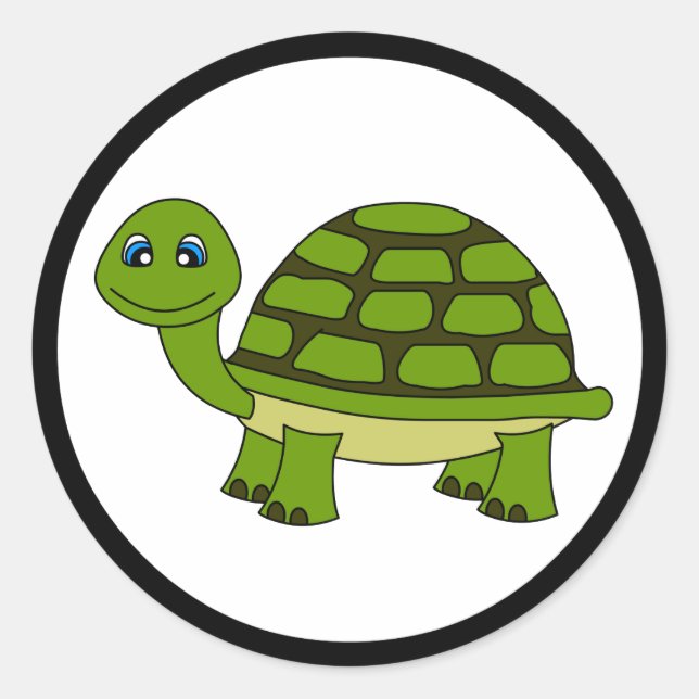 Stickers Cartographie de Tortue mignonne (Devant)