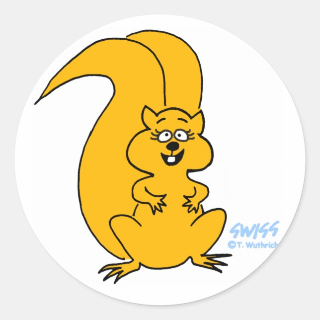Stickers Cartoon d'écureuil mignonne (Devant)