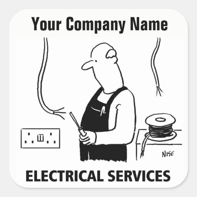 Stickers Cartoon Services électriques (Devant)