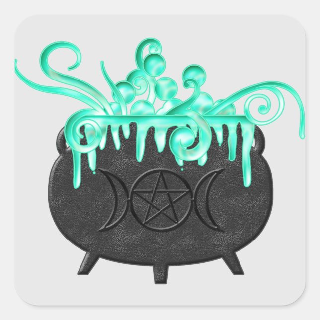 Stickers Cauldron Pagan Magick Potion Sorcière (Devant)