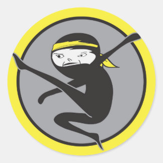 Stickers Ceinture Jaune Ninja