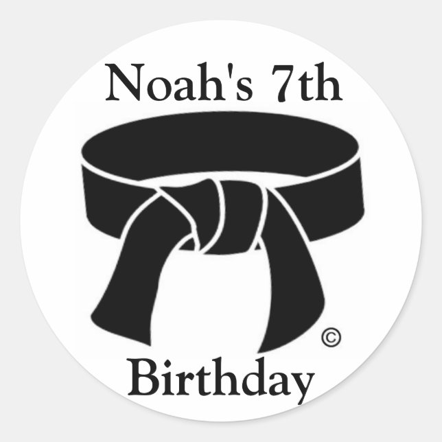 Stickers ceinture noire des arts martiaux personna (Devant)