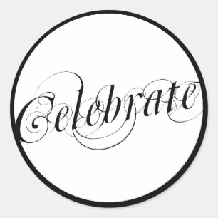 Stickers Celebré noir & blanc élégant