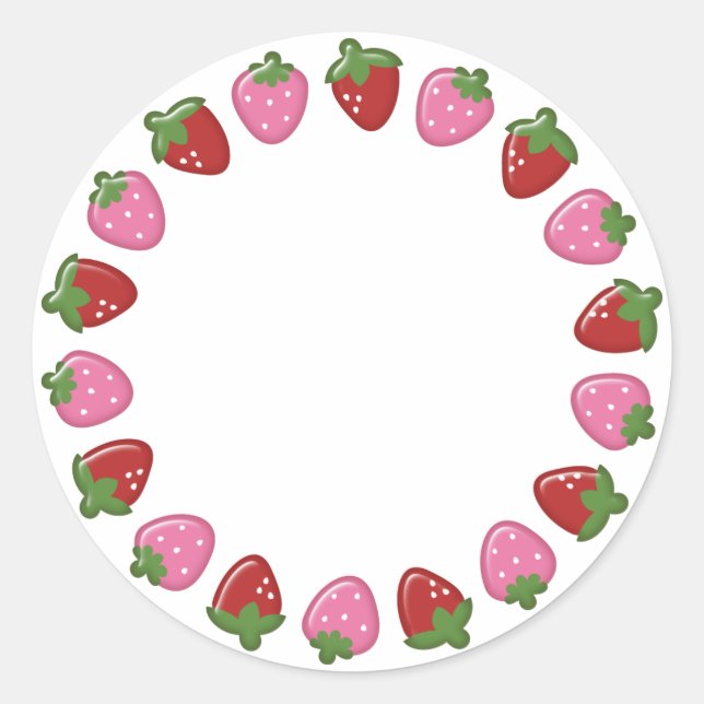 Stickers Cercle de fraises (Devant)