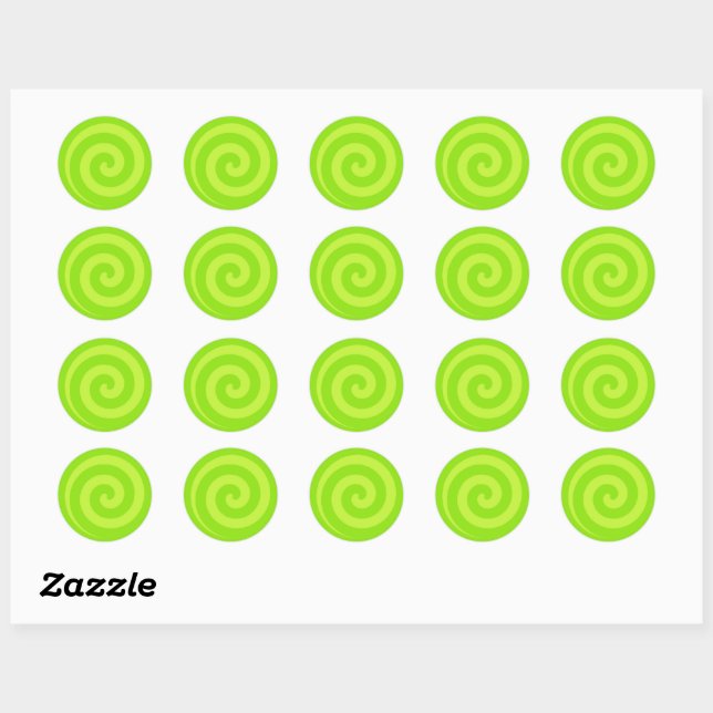 Stickers Cercle Lime Green Lollipop (Feuille)