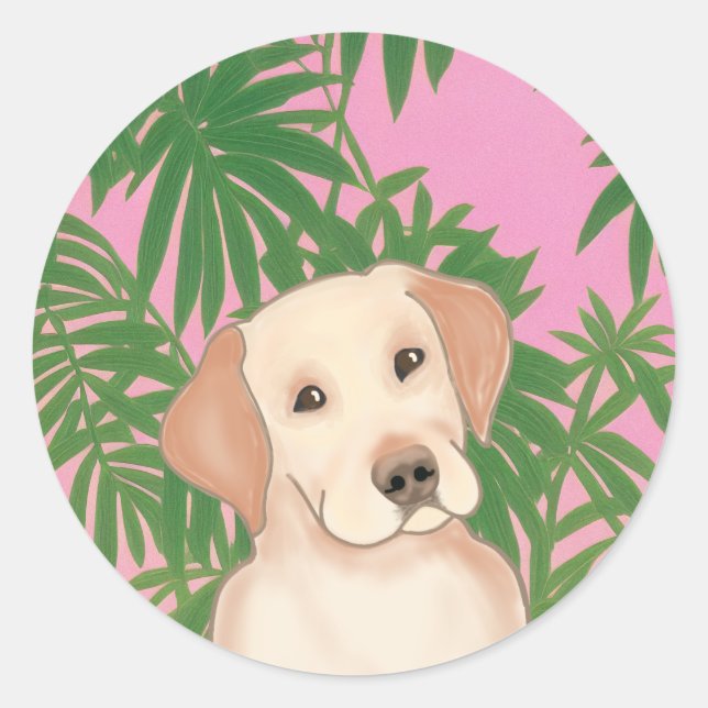 Stickers Cercle Tropical Rose avec Laboratoire Jau (Devant)