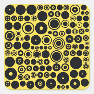 Stickers Cercles rouges jaunes, noirs