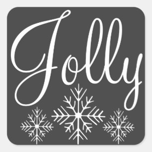 Stickers Chalkboard Jolly Snowflakes