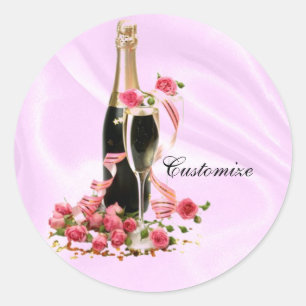 Stickers Champagne & Satin Rose