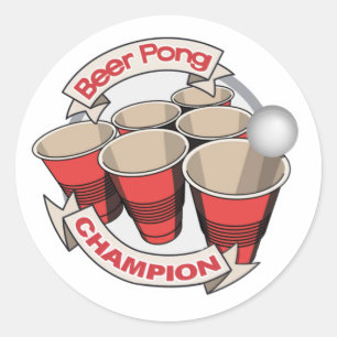 Stickers Champion de la bière Pong