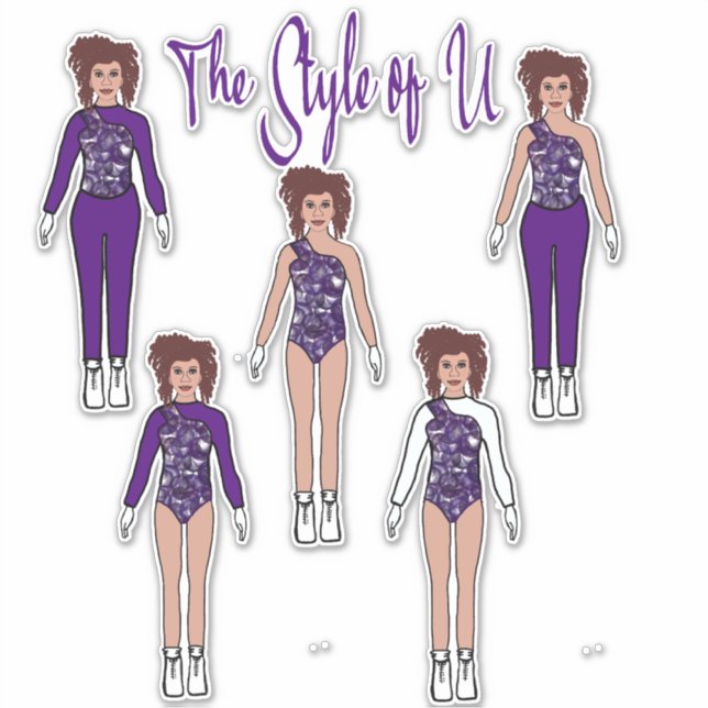 Stickers Changement rapide Majorette / Danseur (Vi (Devant)
