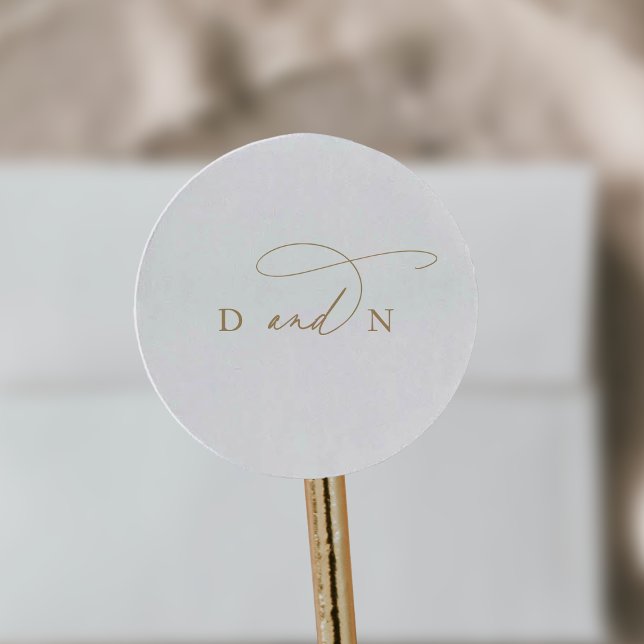 Stickers Charme Et Sceau Mariage Or Élégants (Elegant Charm And Gold Wedding Seal Stickers)