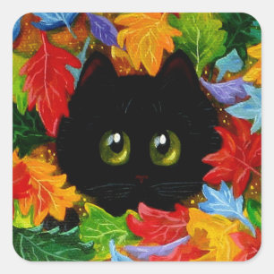 Stickers Chat Automne Créationarts