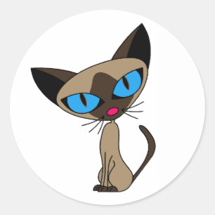 Stickers Chat Cute Siamese
