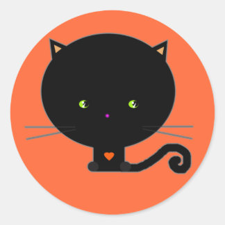 Stickers Chat Halloween Noir