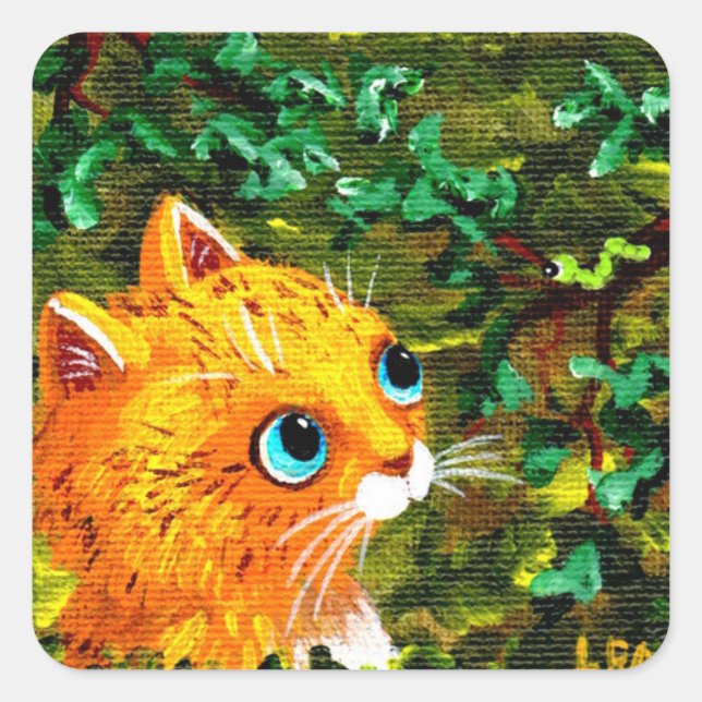 Stickers Chat Orange Créationarts (Devant)