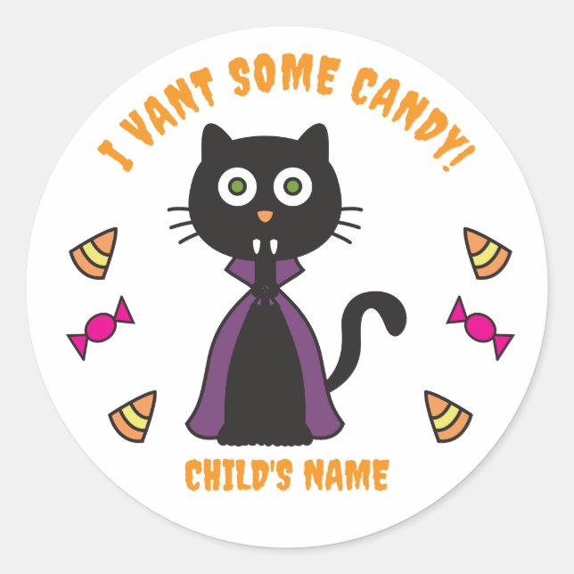Stickers Chat Vampire (Devant)