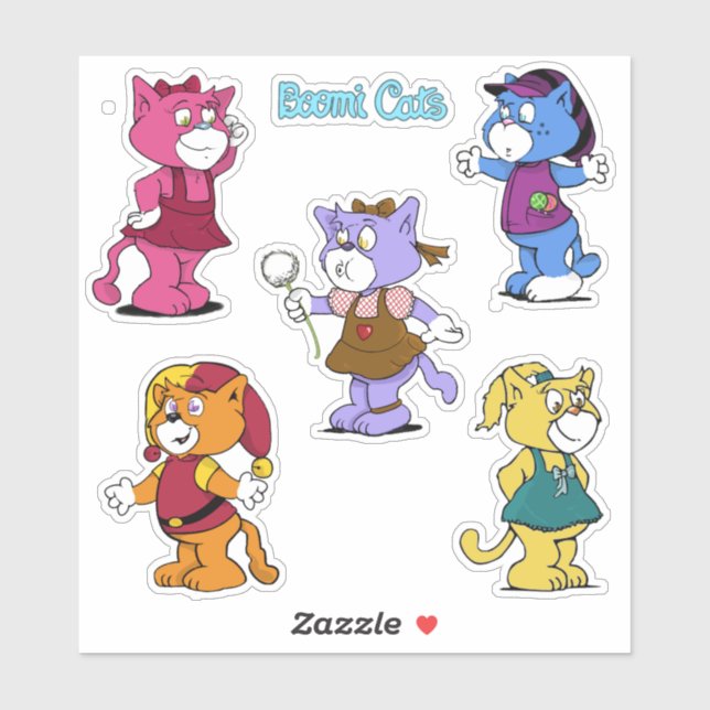 Stickers Chats Boomi (Feuille)
