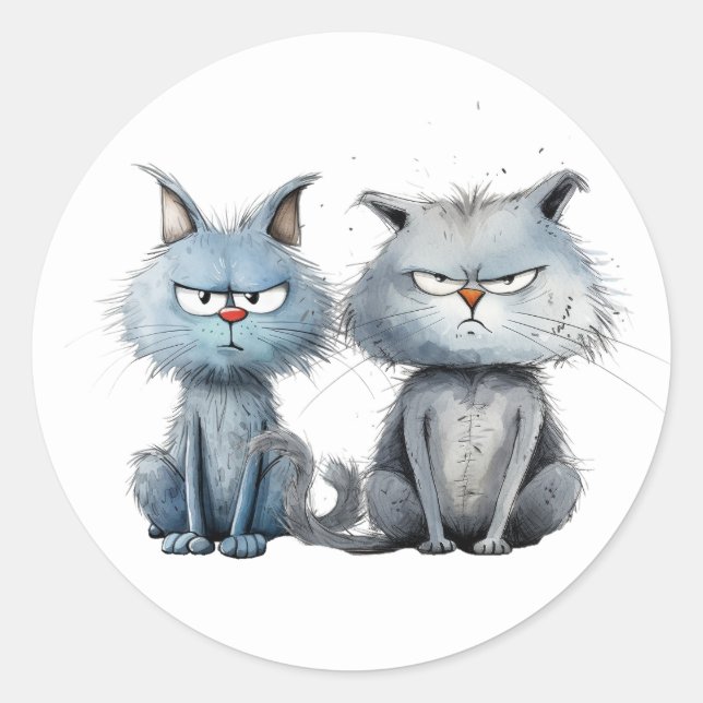Stickers Chats Grumpy (Devant)
