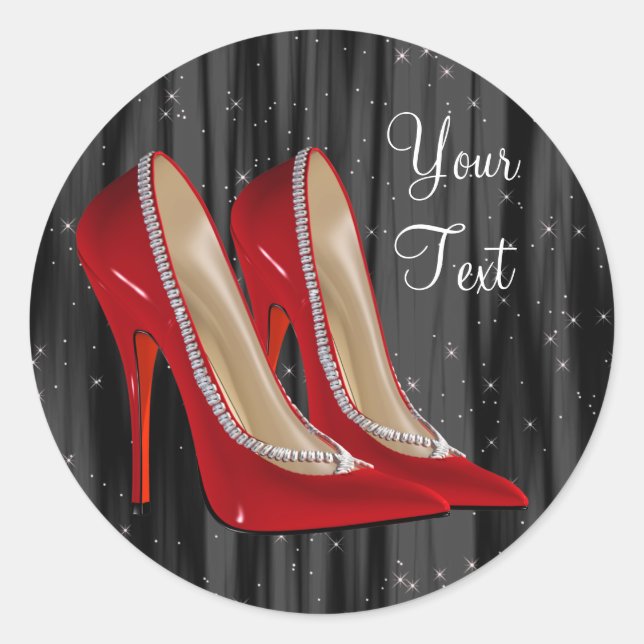 Stickers Chaussure Rouge Haut Talon (Devant)