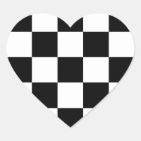Stickers "Checkerboard" en forme de coeur