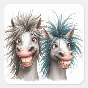 Stickers Cheval amusant