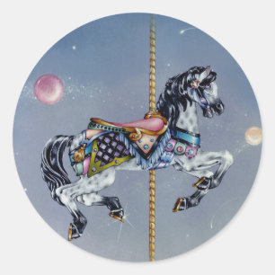 Stickers - Cheval Carousel de Mare Gris