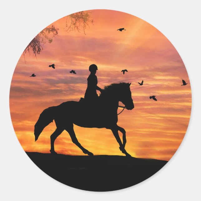 Stickers Cheval Chasseur équestre Stickers Équitat (Devant)