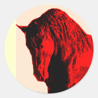 Stickers Cheval Rouge