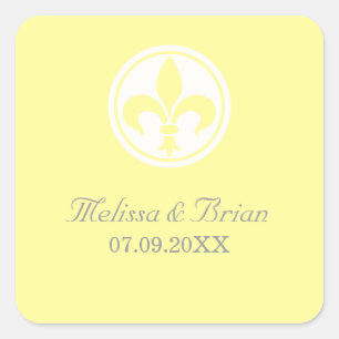 Stickers Chic Fleur De Lis, Jaune