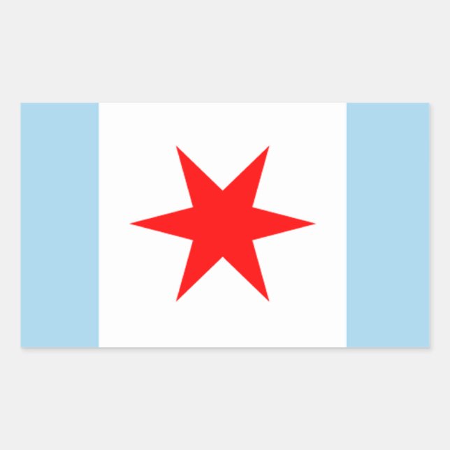 Stickers Chicago Flag Star et Stripes (Devant)