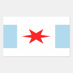 Stickers Chicago Flag Star et Stripes