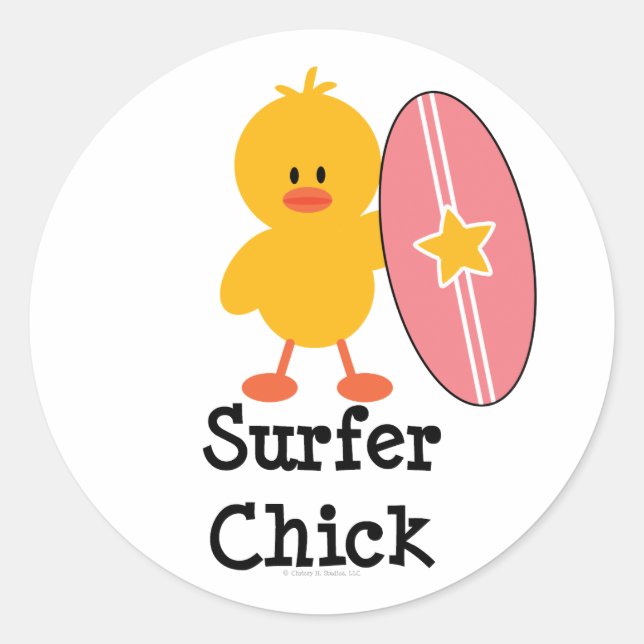 Stickers Chick Surfer (Devant)